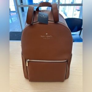 Leila pebbled leather large dome backpack Kate Spade